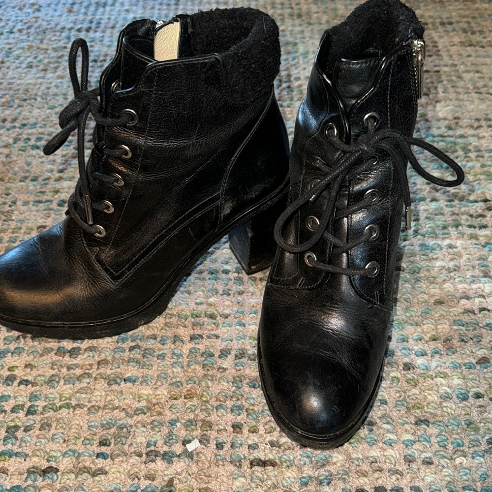 Michael Kors leather heel boots